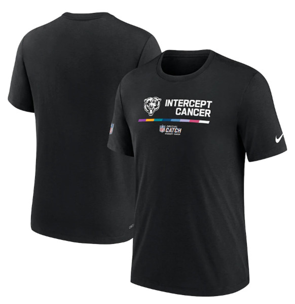 Men's Chicago Bears Black 2022 Crucial Catch Performance T-Shirt